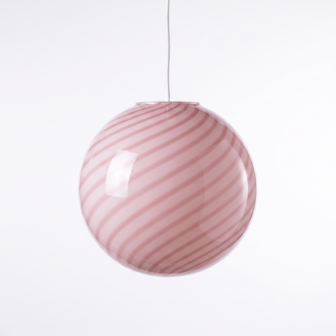 Lumenorth Ribbon Swirl Glass Pendant
