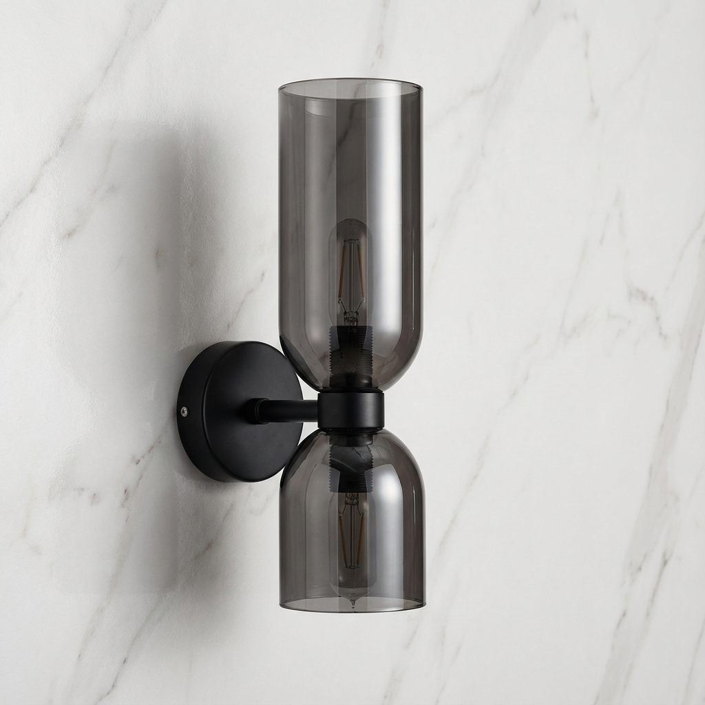 Lumenorth Stack Double Glass Wall Light