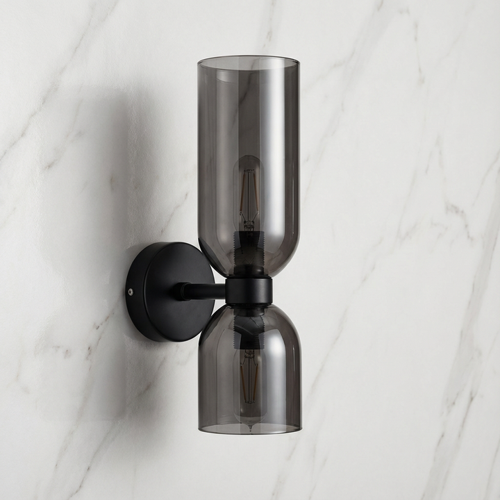 Lumenorth Stack Double Glass Wall Light