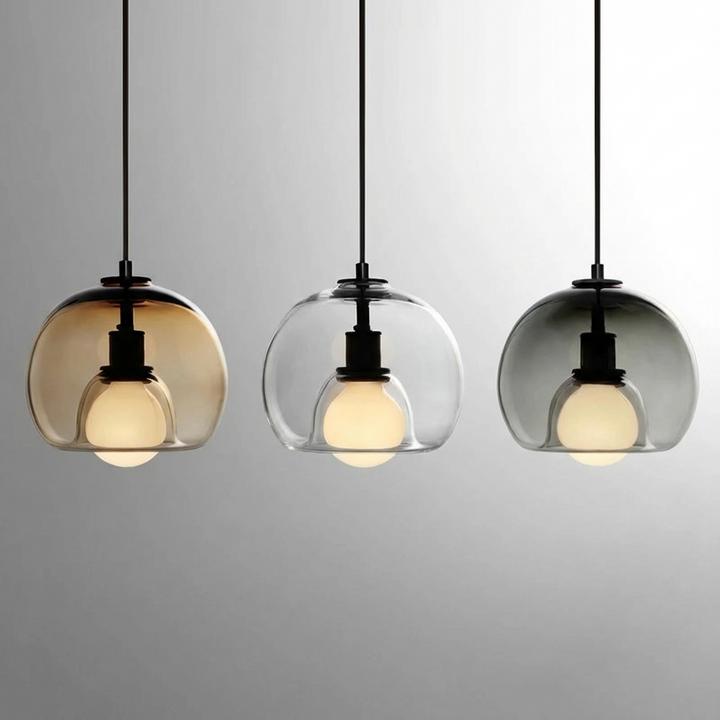 Lumenorth Crest Glass Pendant Light