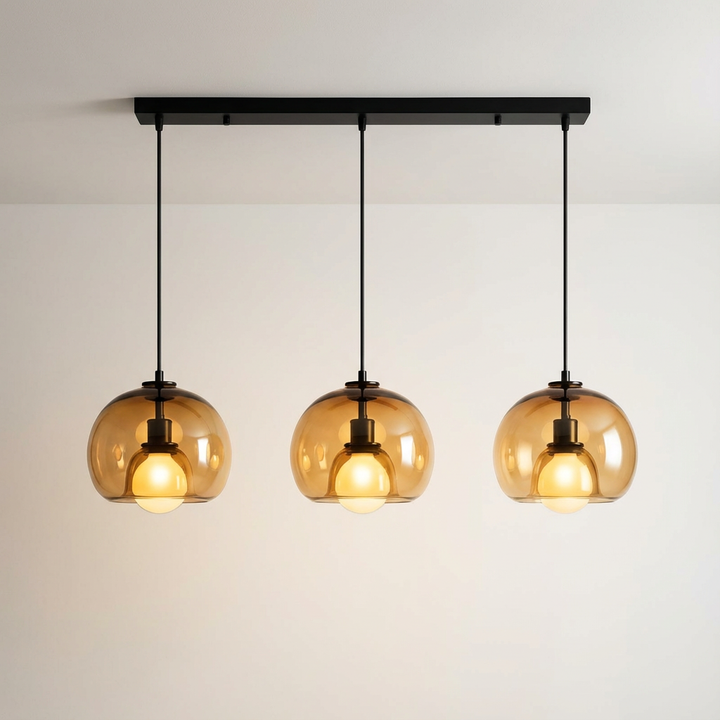 Lumenorth Crest Glass Pendant Light