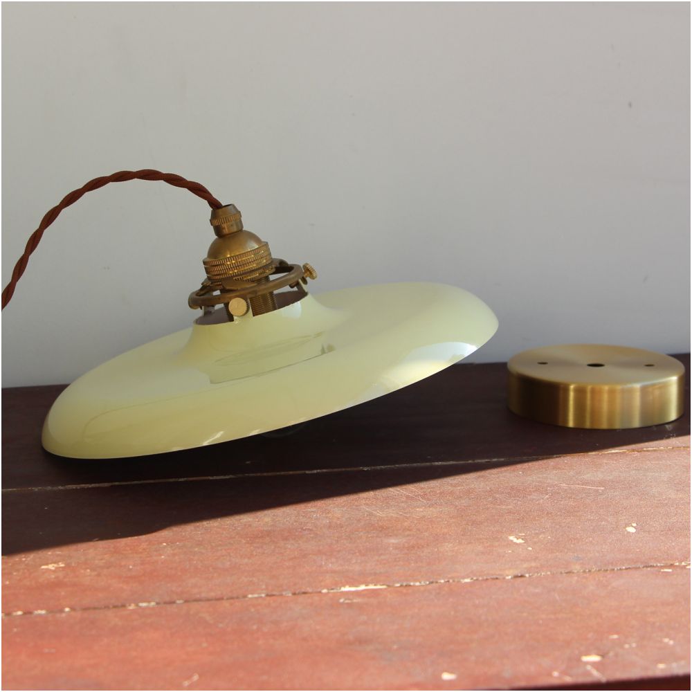 Lumenorth Patina Brass Bowl Pendant