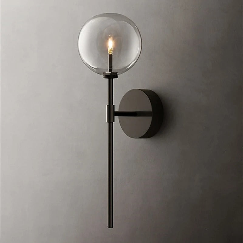 Lumenorth Globe Retro Glass Wall Lamp