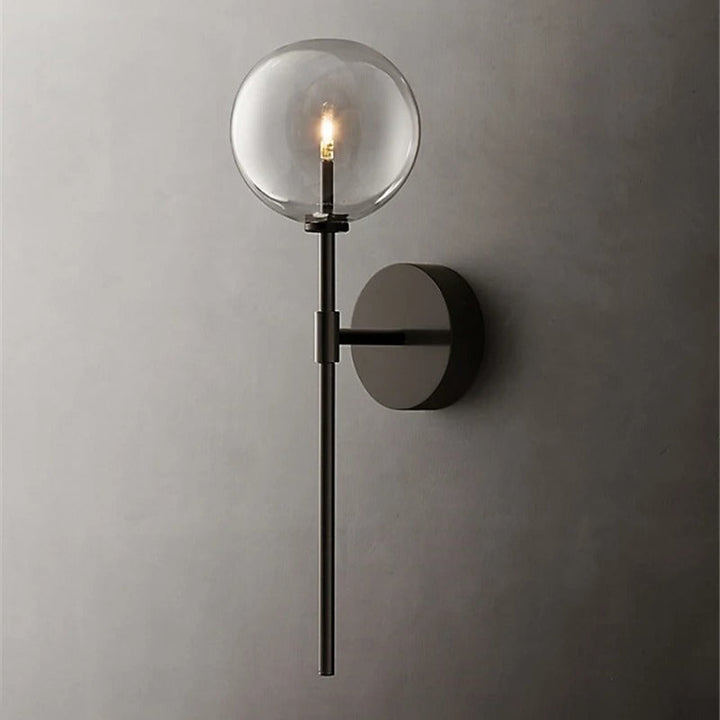 Lumenorth Globe Retro Glass Wall Lamp