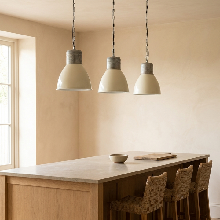 Lumenorth Harbor Enamel Pendant Light