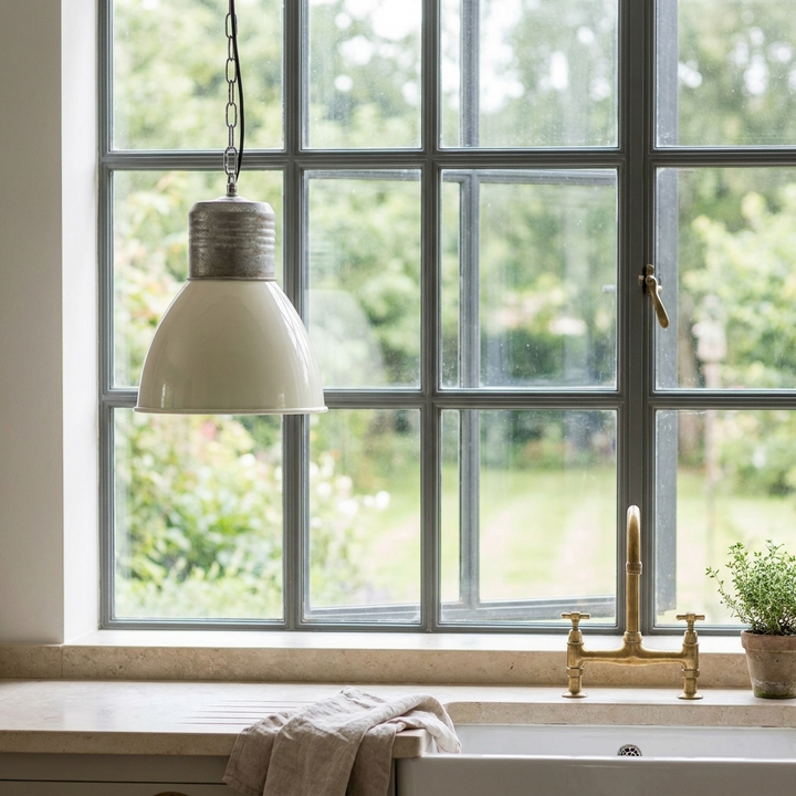 Lumenorth Harbor Enamel Pendant Light