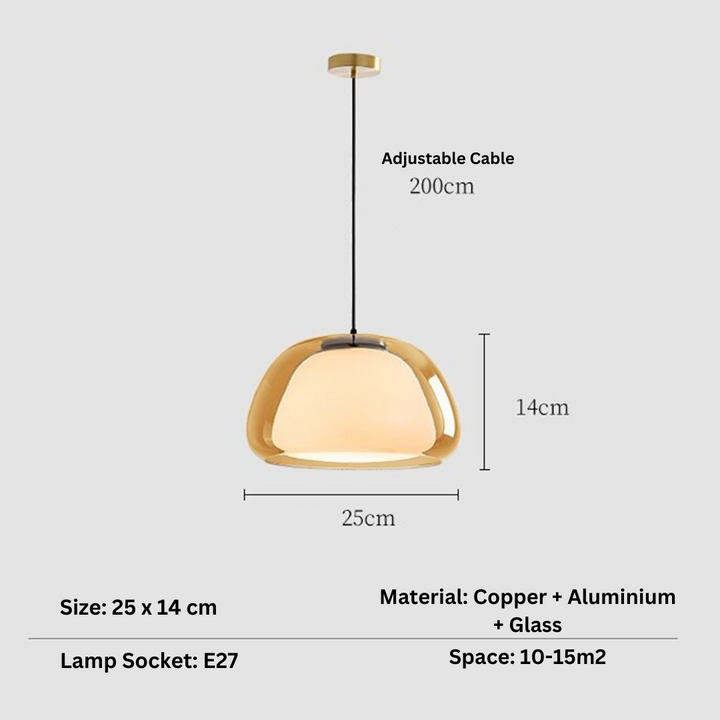 Lumenorth Drop Glass Globe Pendant