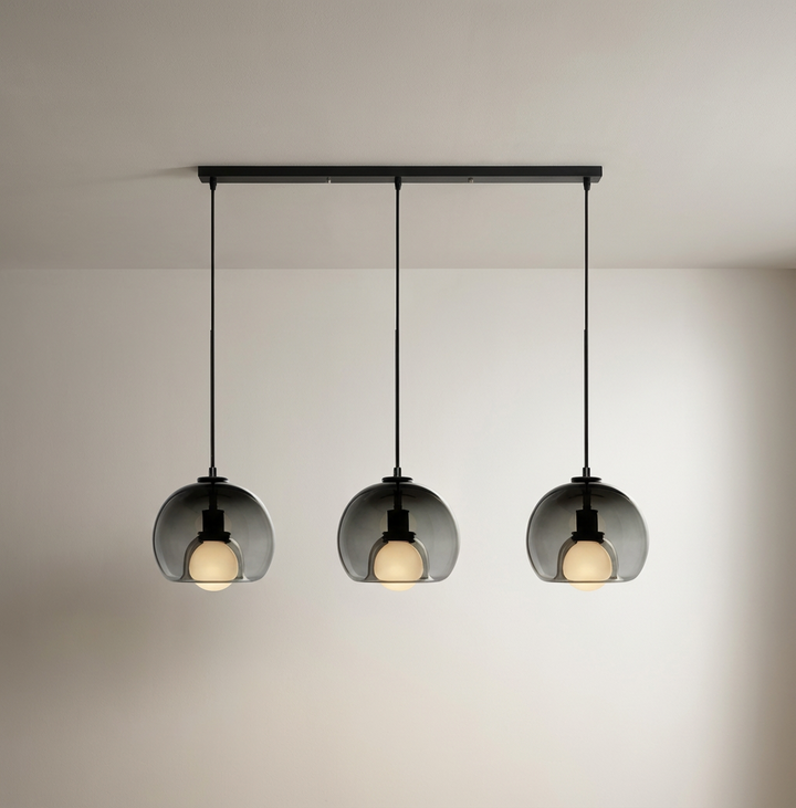 Lumenorth Crest Glass Pendant Light