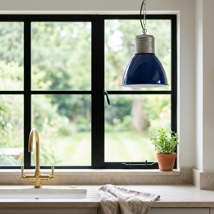Lumenorth Harbor Enamel Pendant Light
