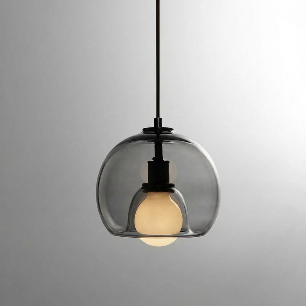 Lumenorth Crest Glass Pendant Light
