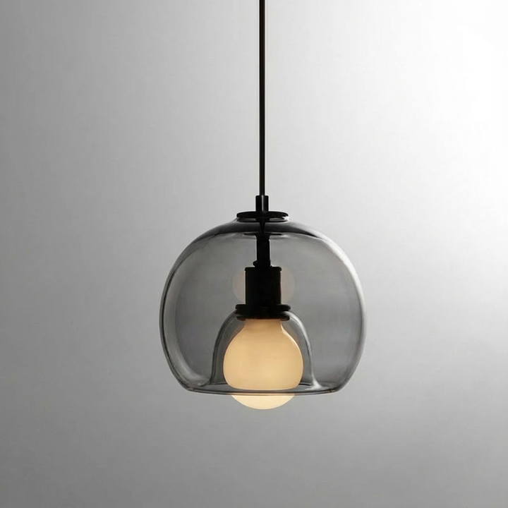 Lumenorth Crest Glass Pendant Light