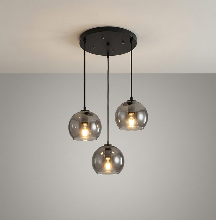 Lumenorth Crest Glass Pendant Light