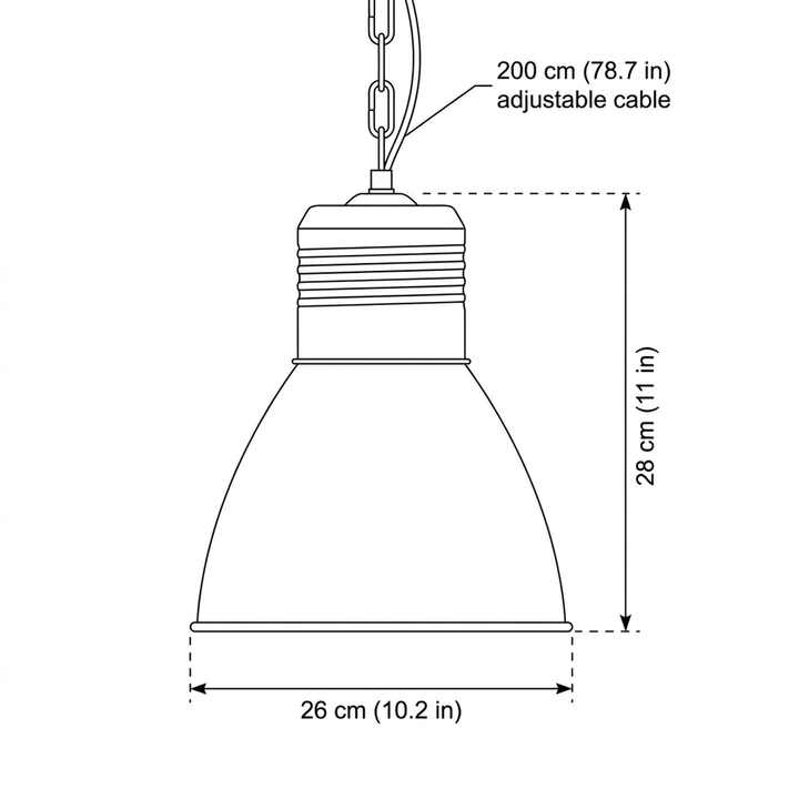 Lumenorth Harbor Enamel Pendant Light