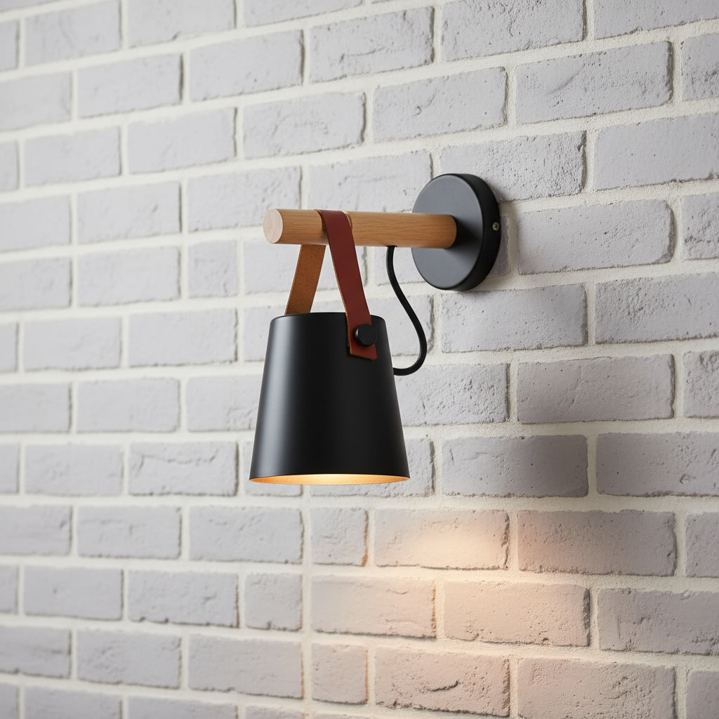 Lumenorth Ash Nordic Wooden Wall Light