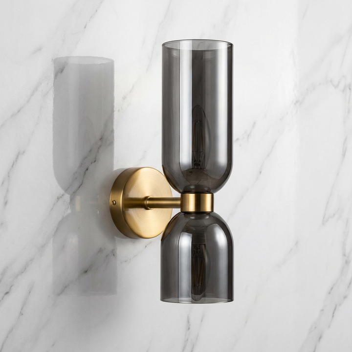 Lumenorth Stack Double Glass Wall Light