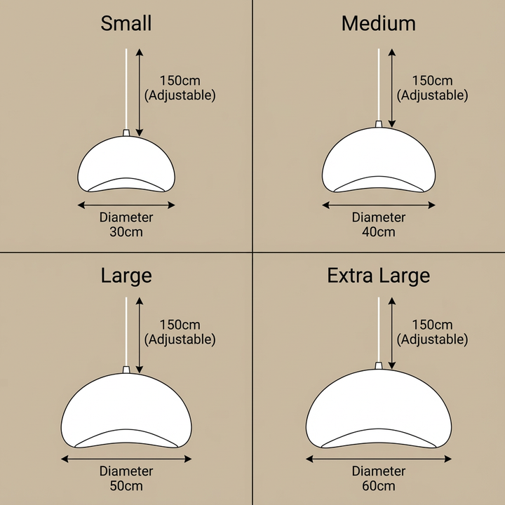 Lumenorth Boulder Stone Pendant Light