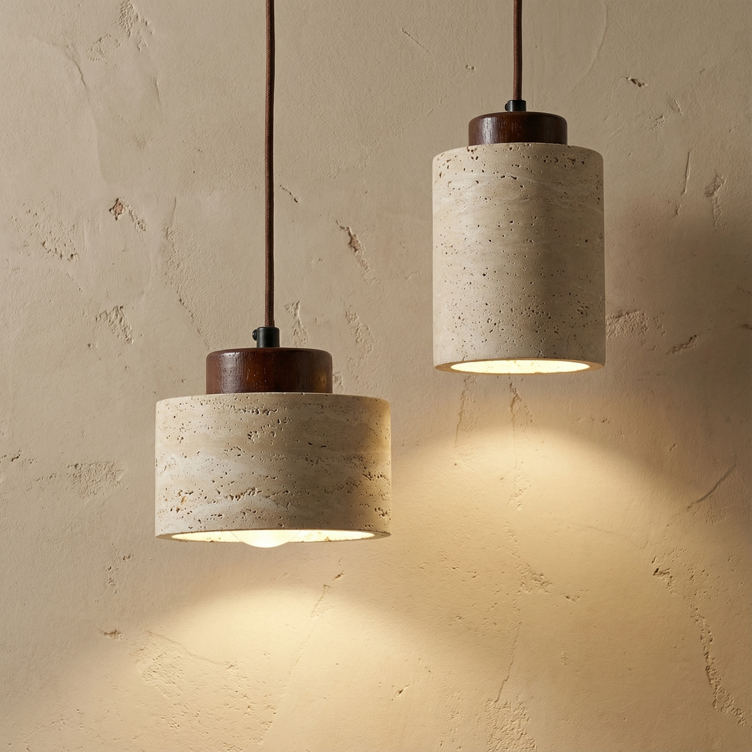 Lumenorth Slate Stone Pendant Light