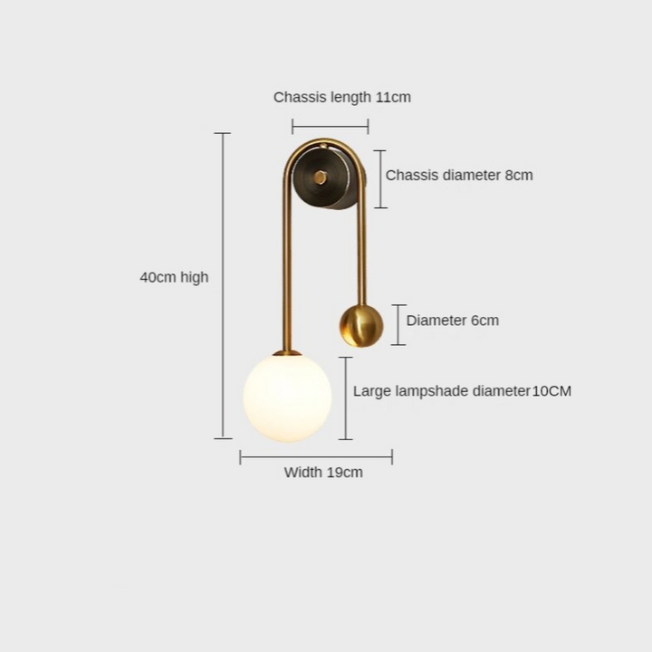 Lumenorth Lily Gold Wall Sconce