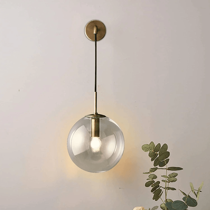 Lumenorth Lens Clear Glass Wall Sconce