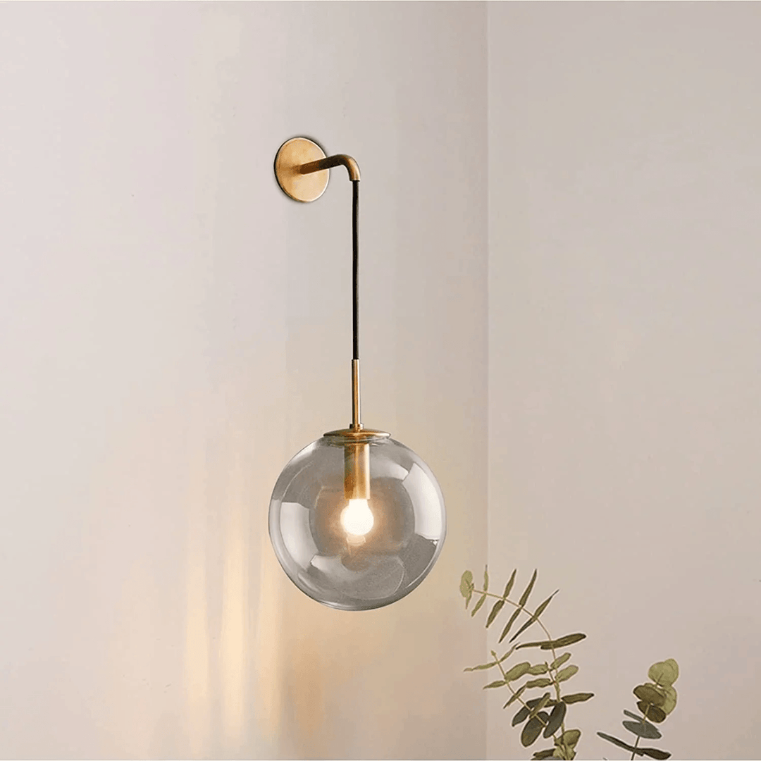 Lumenorth Lens Clear Glass Wall Sconce