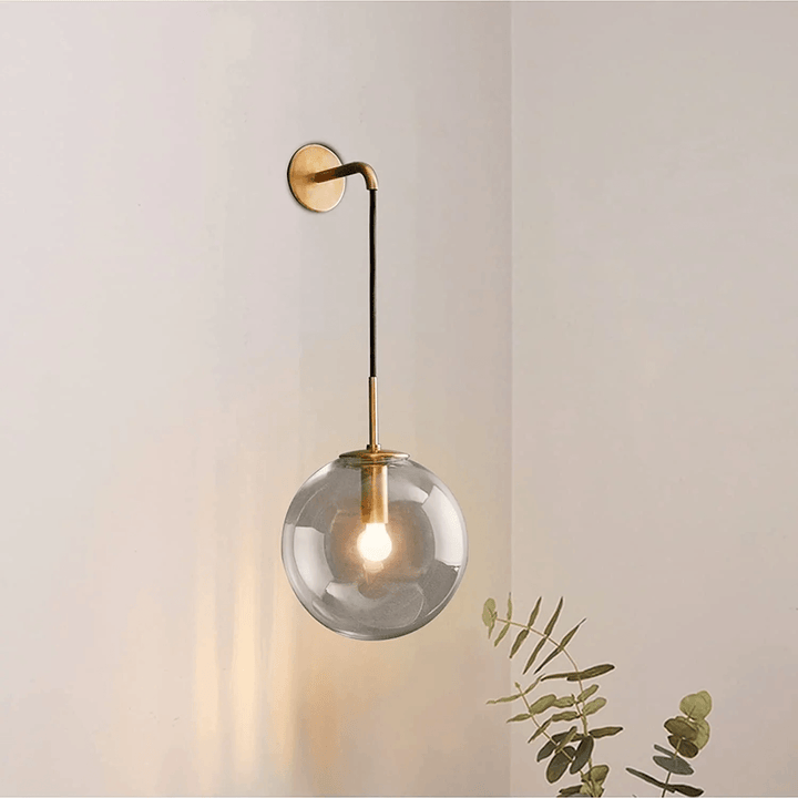 Lumenorth Lens Clear Glass Wall Sconce