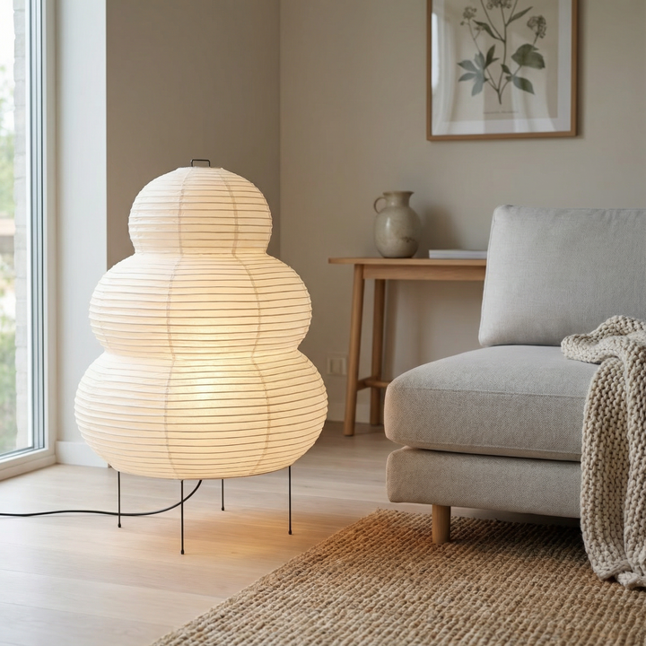Lumenorth Mist Rice Paper Table Lamp