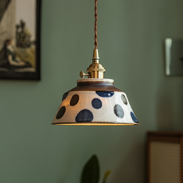 Lumenorth Glaze Ceramic Pendant Light