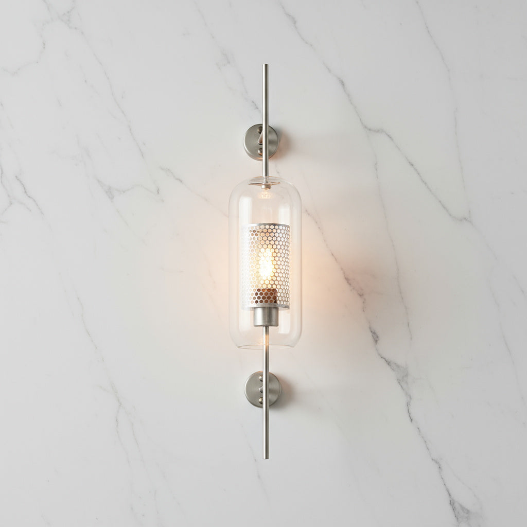 Lumenorth Flask Glass Wall Lamp