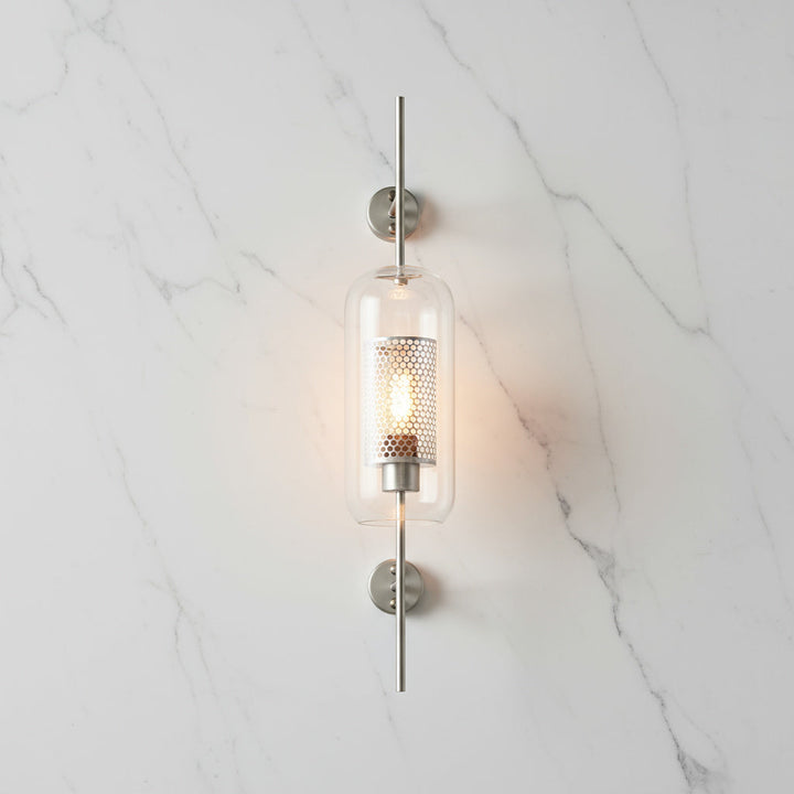 Lumenorth Flask Glass Wall Lamp