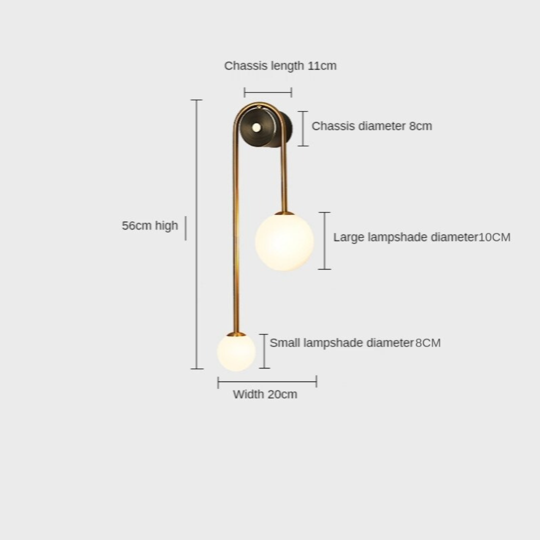 Lumenorth Lily Gold Wall Sconce