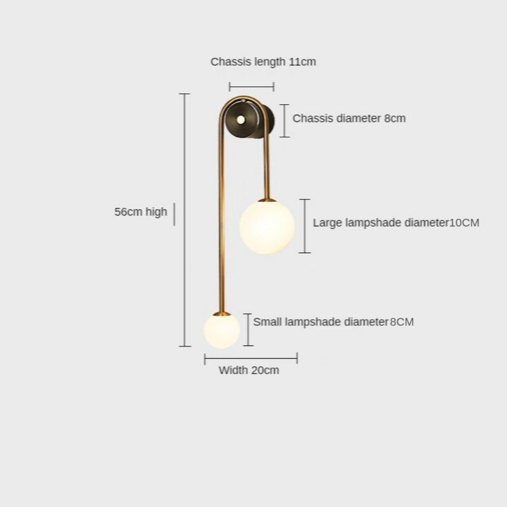 Lumenorth Lily Gold Wall Sconce