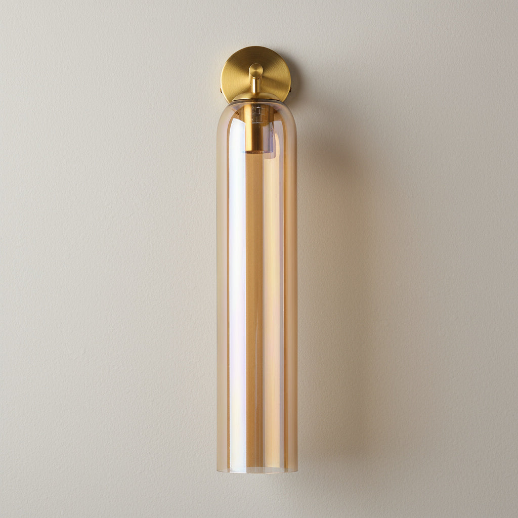 Lumenorth Lantern Glass Wall Lamp