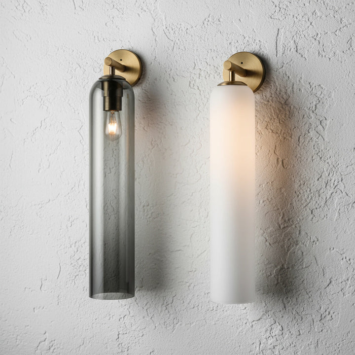 Lumenorth Lantern Glass Wall Lamp