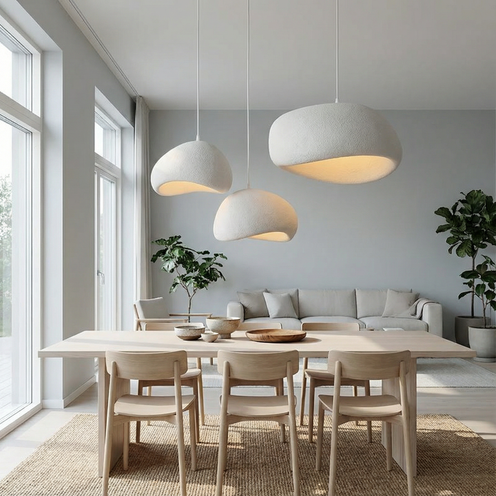 Lumenorth Boulder Stone Pendant Light