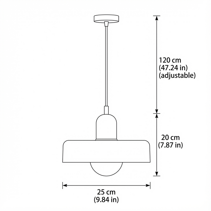 Lumenorth Duet Two-Tone Glass Pendant
