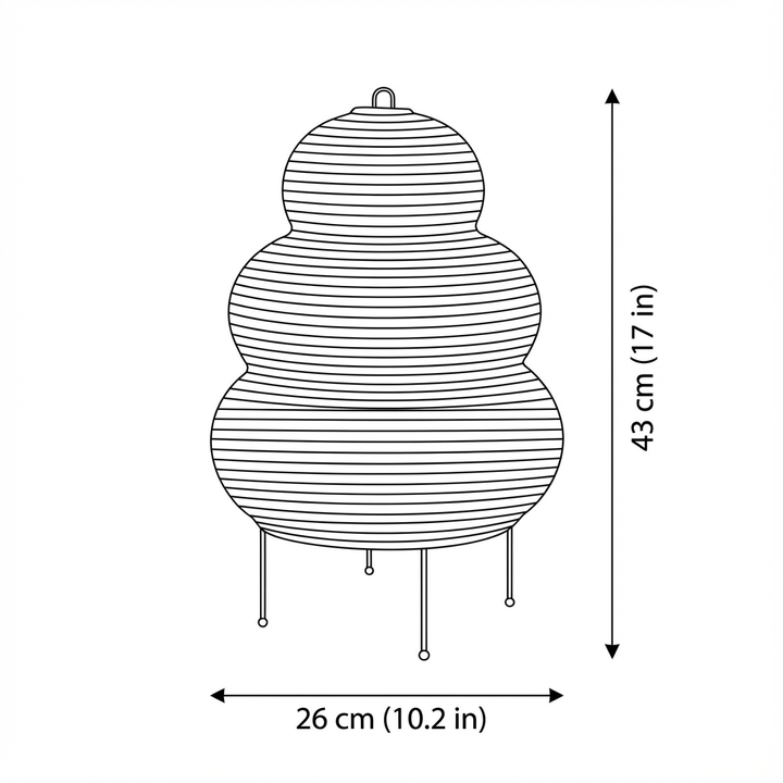 Lumenorth Mist Rice Paper Table Lamp