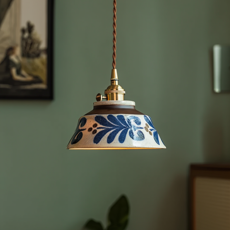 Lumenorth Glaze Ceramic Pendant Light
