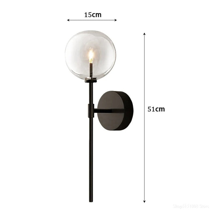 Lumenorth Globe Retro Glass Wall Lamp