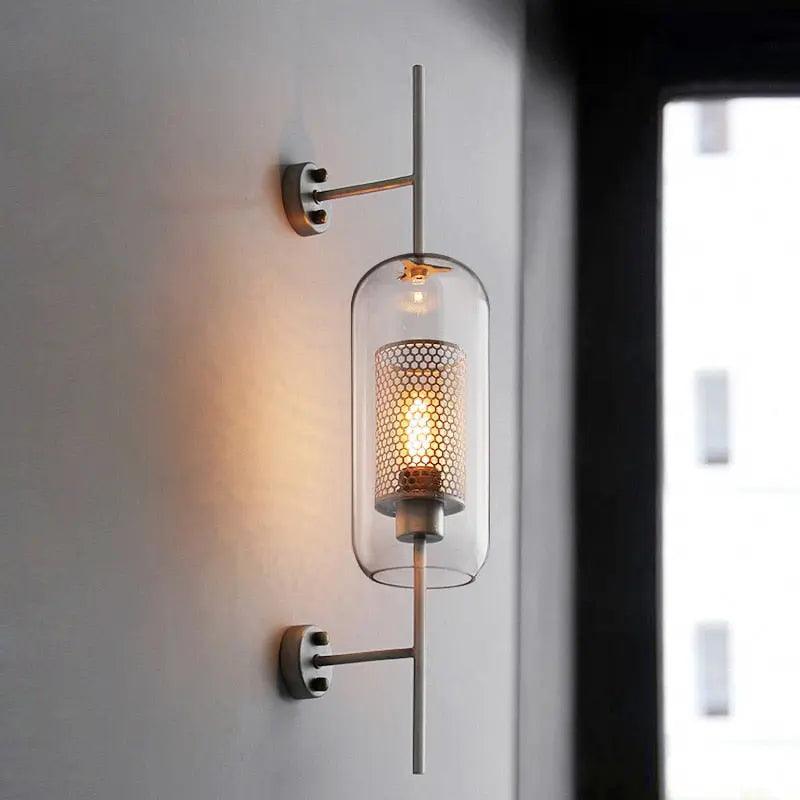 Lumenorth Flask Glass Wall Lamp