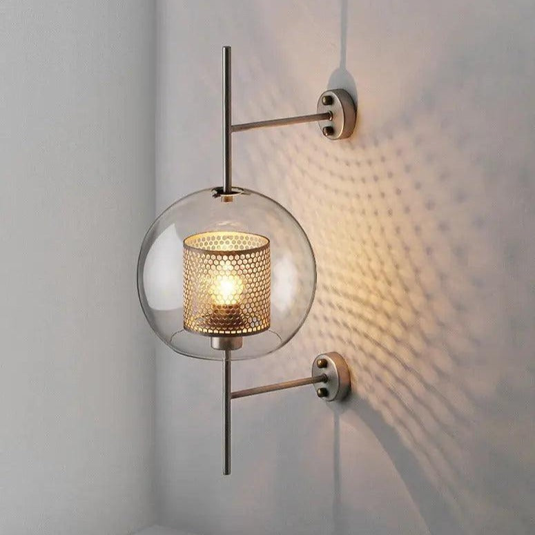 Lumenorth Flask Glass Wall Lamp