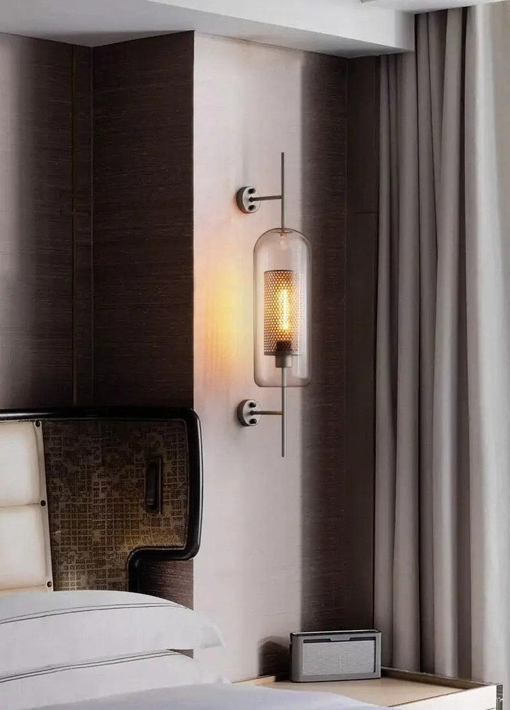 Lumenorth Flask Glass Wall Lamp
