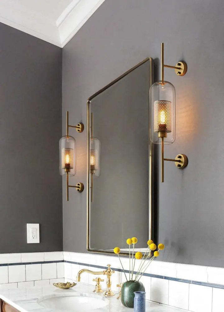 Lumenorth Flask Glass Wall Lamp