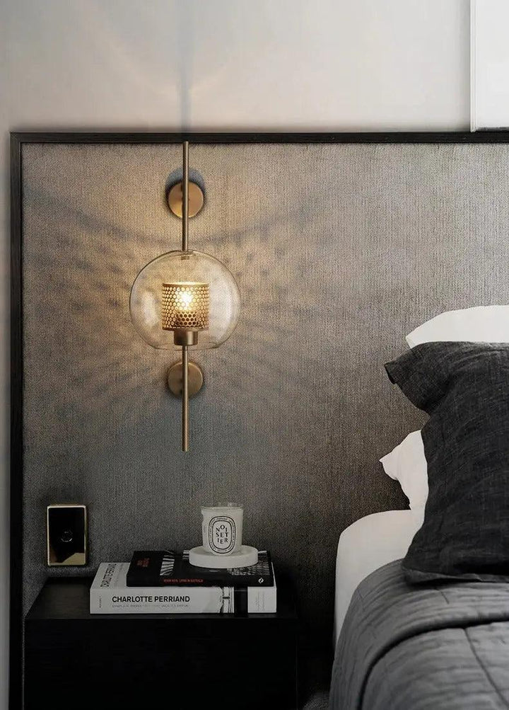 Lumenorth Flask Glass Wall Lamp