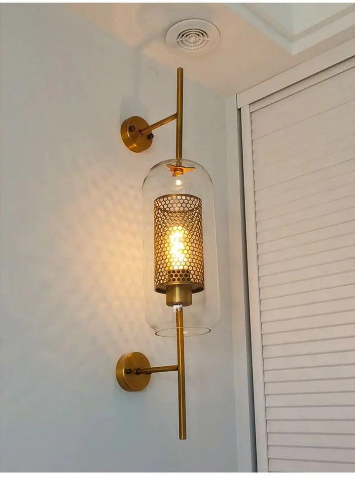 Lumenorth Flask Glass Wall Lamp
