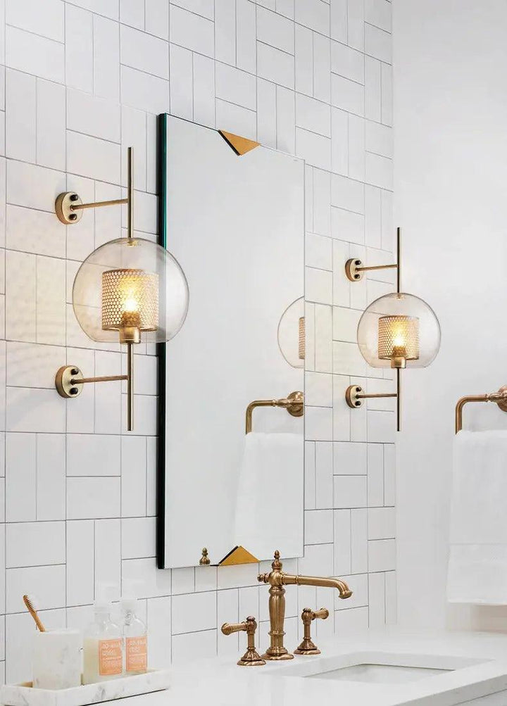 Lumenorth Flask Glass Wall Lamp