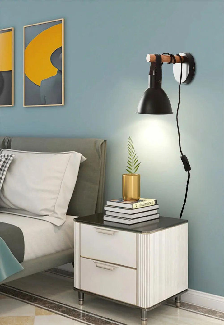 Lumenorth Hinge Plug-In Wall Sconce
