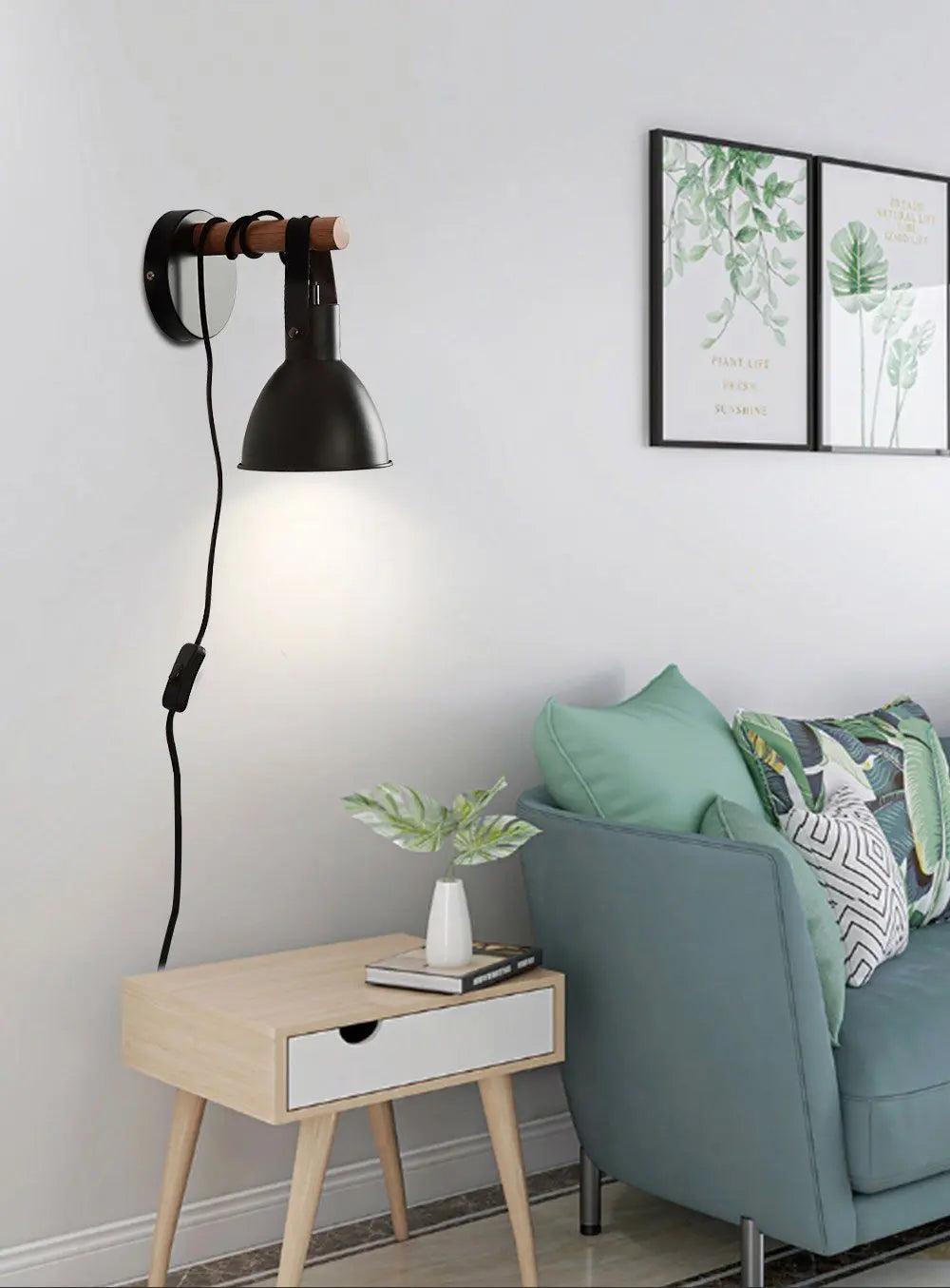 Lumenorth Hinge Plug-In Wall Sconce