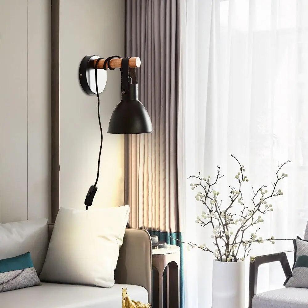 Lumenorth Hinge Plug-In Wall Sconce