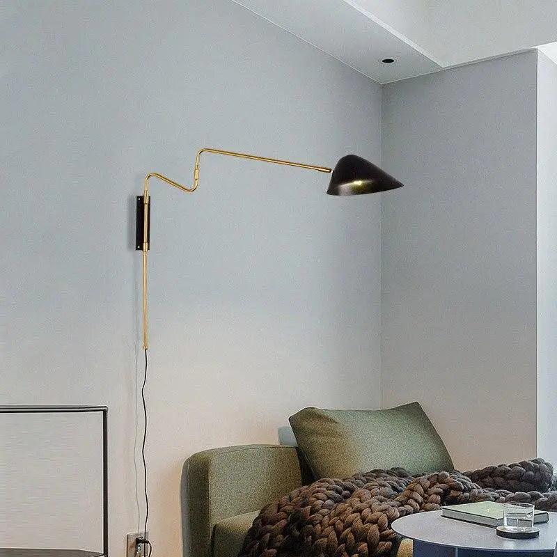 Lumenorth Sable Black &amp; Gold Wall Sconce