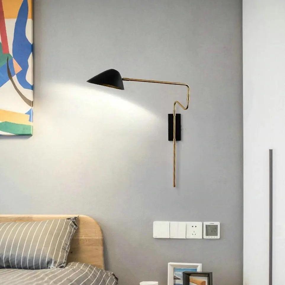 Lumenorth Sable Black &amp; Gold Wall Sconce